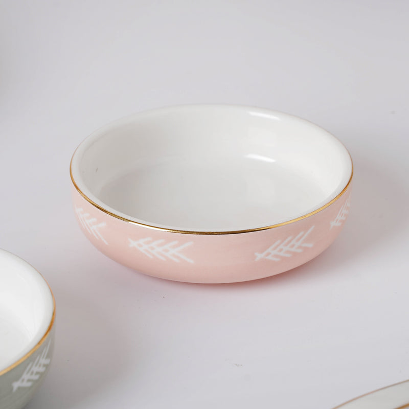 Azo Pink Grey 34 Piece Dinner Set For 6
