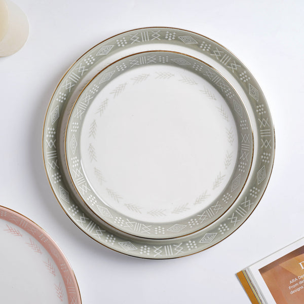 Azo Dinner Plate - Serving plate, snack plate, ceramic dinner plates| Plates for dining table & home decor