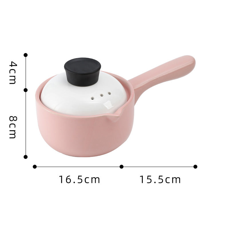 Ceramic Pot With Lid And Handle - Cooking Pot