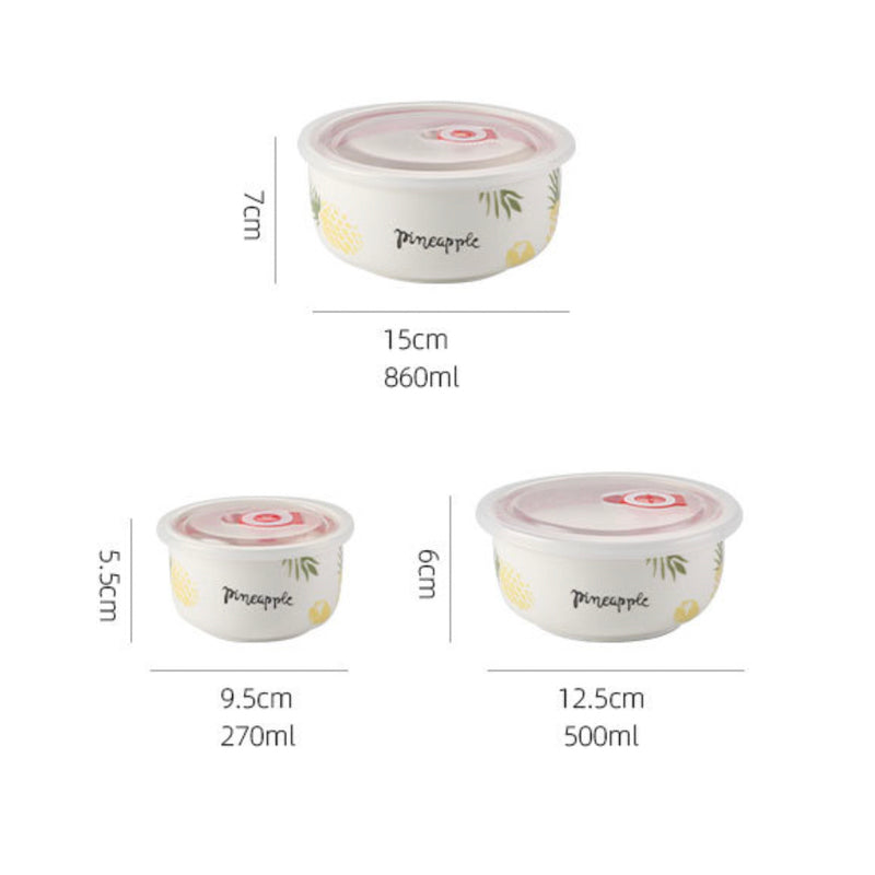 Pineapple Lunch Box Set of 3 - Lunch box