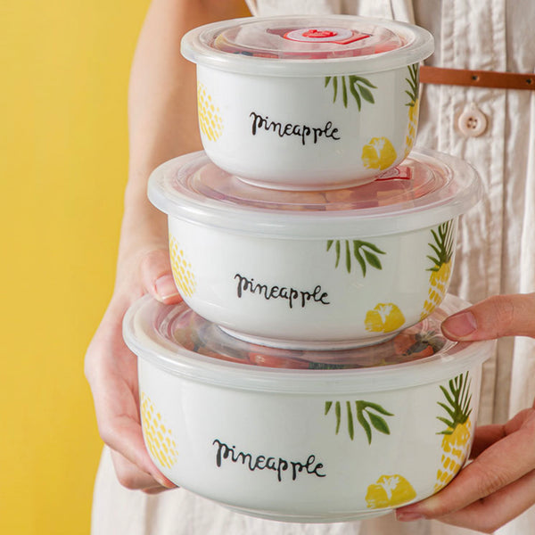 Pineapple Lunch Box Set of 3 - Lunch box