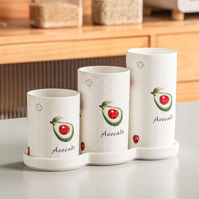Avocado Chopstick Holder Set of 3 - Kitchen Tool