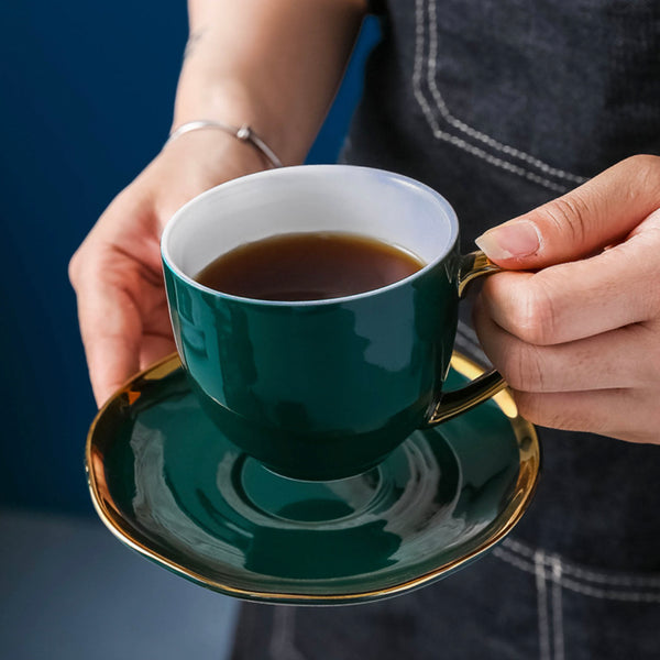 Emerald Tea Set With Stand - Tea cup set, tea set, teapot set | Tea set for Dining Table & Home Decor
