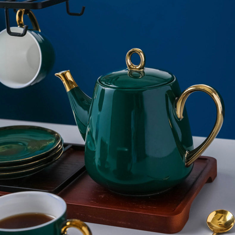 Emerald Tea Set With Stand - Tea cup set, tea set, teapot set | Tea set for Dining Table & Home Decor