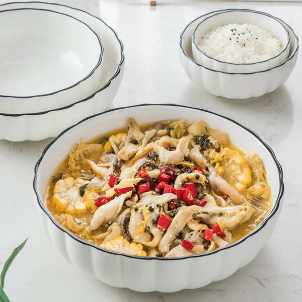 White Scallop Snack Bowl 800 ml