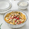 White Scallop Snack Bowl 800 ml - Bowl, ceramic bowl, serving bowls, noodle bowl, salad bowls, bowl for snacks, large serving bowl | Bowls for dining table & home decor
