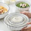 White Scallop Snack Bowl 800 ml - Bowl, ceramic bowl, serving bowls, noodle bowl, salad bowls, bowl for snacks, large serving bowl | Bowls for dining table & home decor