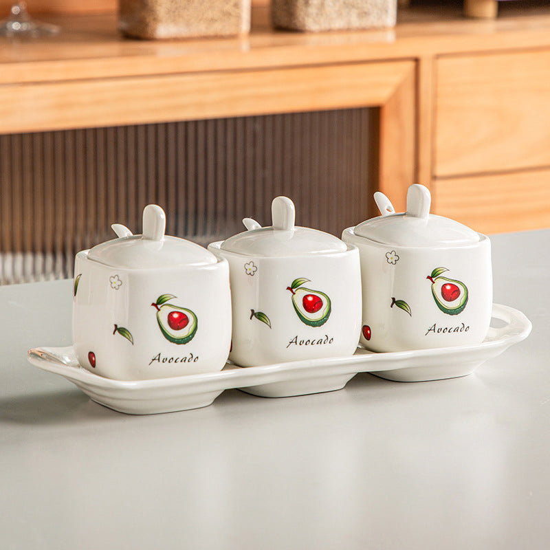 Avocado Spice Jar Set Of 3 - Jar