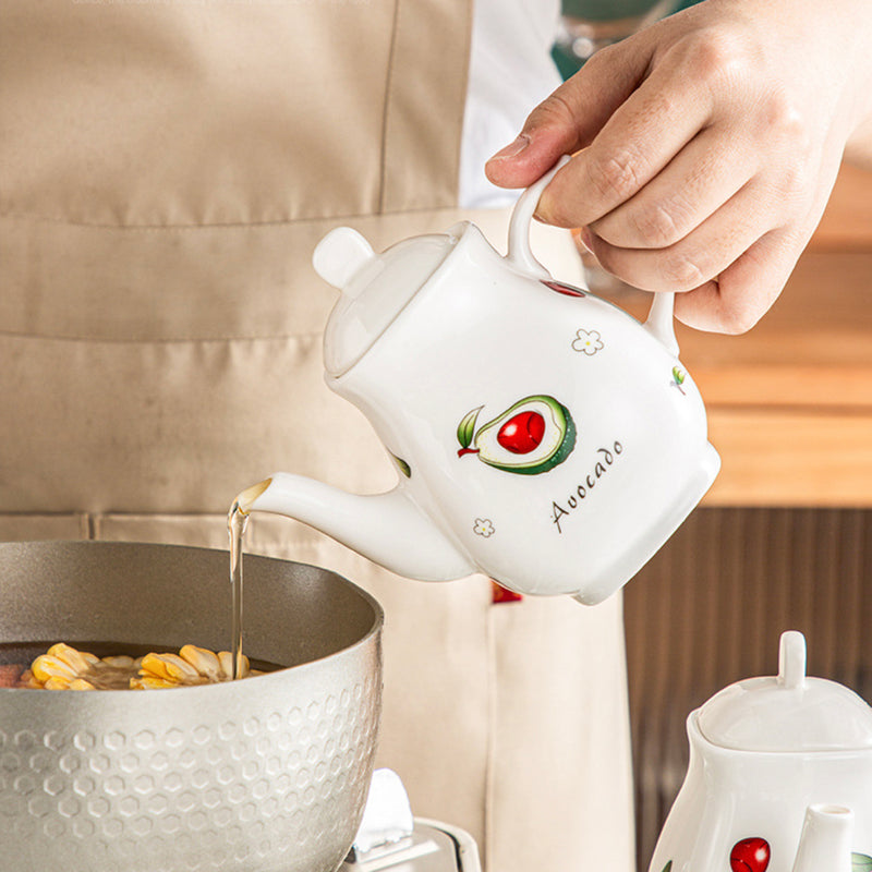 Avocado Condiment Kettle Set Of 3 - Jar