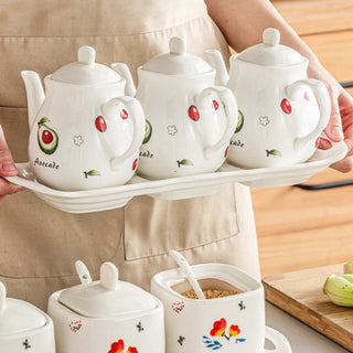 Avocado Condiment Kettle Set Of 3