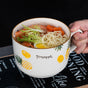 Noodle Cup With Lid - Ramen bowl, bowl with lid, white bowl, bowl with handle, large bowl, noodle bowl