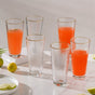 Pebble Textured Medium Glass Drinking Glass Set Of 6 350 ml