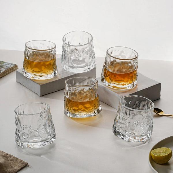 Rotating Glass Set Of 6 150ml