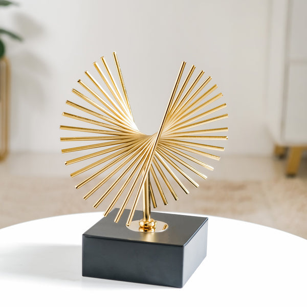 Rising Peacock Decor Showpiece Gold Small