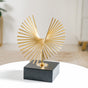 Rising Peacock Decor Showpiece Gold Small
