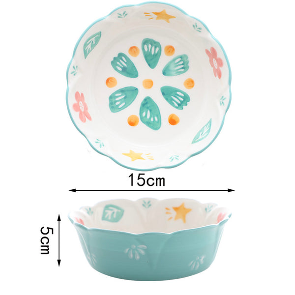 Floral Tart Dish - Serving plate, small plate, snacks plates | Plates for dining table & home decor