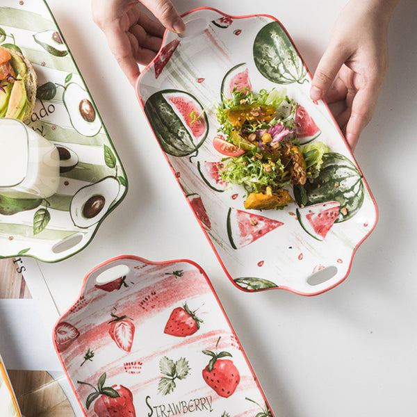 Modern Fruit Tray - Ceramic platter, serving platter, fruit platter | Plates for dining table & home decor