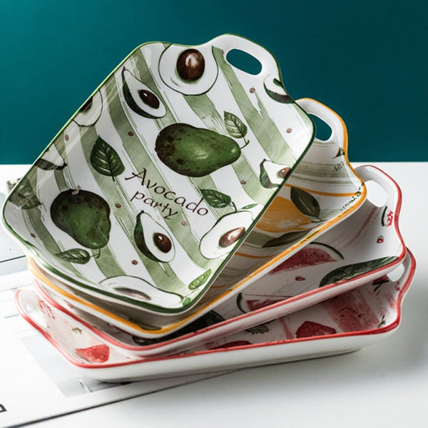 Modern Fruit Tray - Ceramic platter, serving platter, fruit platter | Plates for dining table & home decor