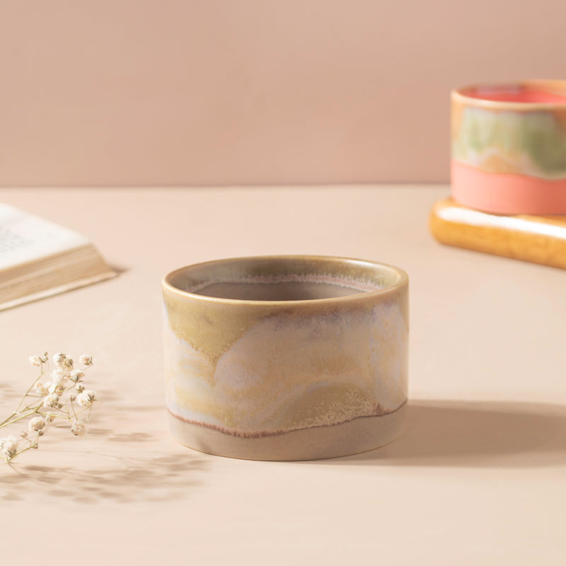 Opulent Ombre Beige And Blue Bowl 150 ml - Bowl, ceramic bowl, dip bowls, chutney bowl, dip bowls ceramic | Bowls for dining table & home decor 