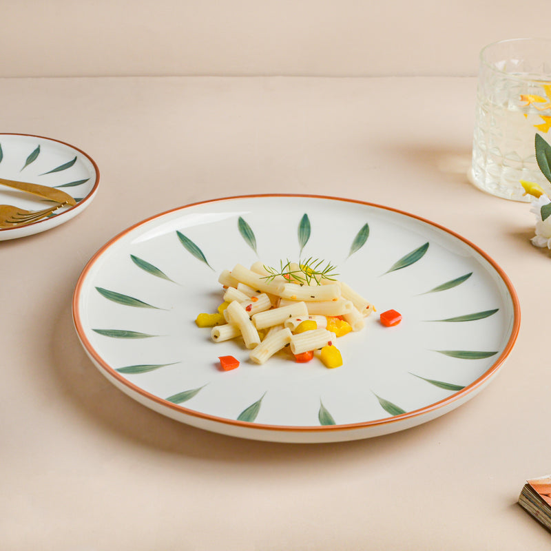 Teardrop Dinner Plate Green 10 Inch - Serving plate, snack plate, ceramic dinner plates| Plates for dining table & home decor