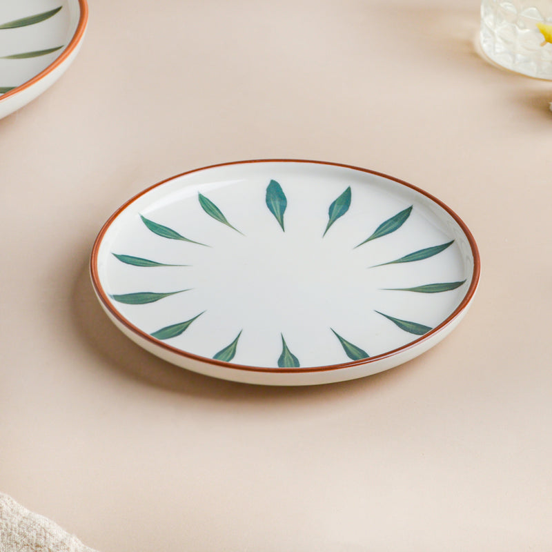 Teardrop Green 21 Piece Dinner Set For 6