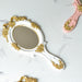 Gold Handheld Mirror - Vanity mirror: Buy mirror online | Mirror for dressing table and room decor