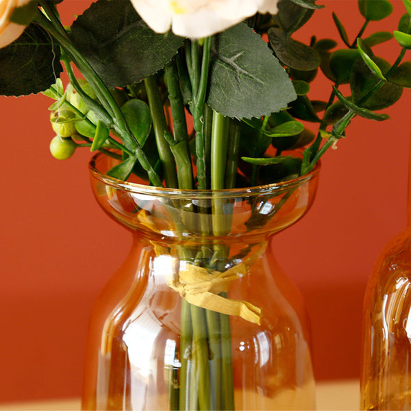 Gold Glass Vase - Flower vase for home decor, office and gifting | Home decoration items