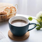 MAGNIFIQUE textured mug with coaster - Green- Mug for coffee, tea mug, cappuccino mug | Cups and Mugs for Coffee Table & Home Decor