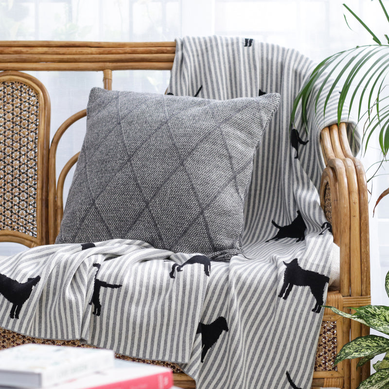 Grey Knitted Blanket