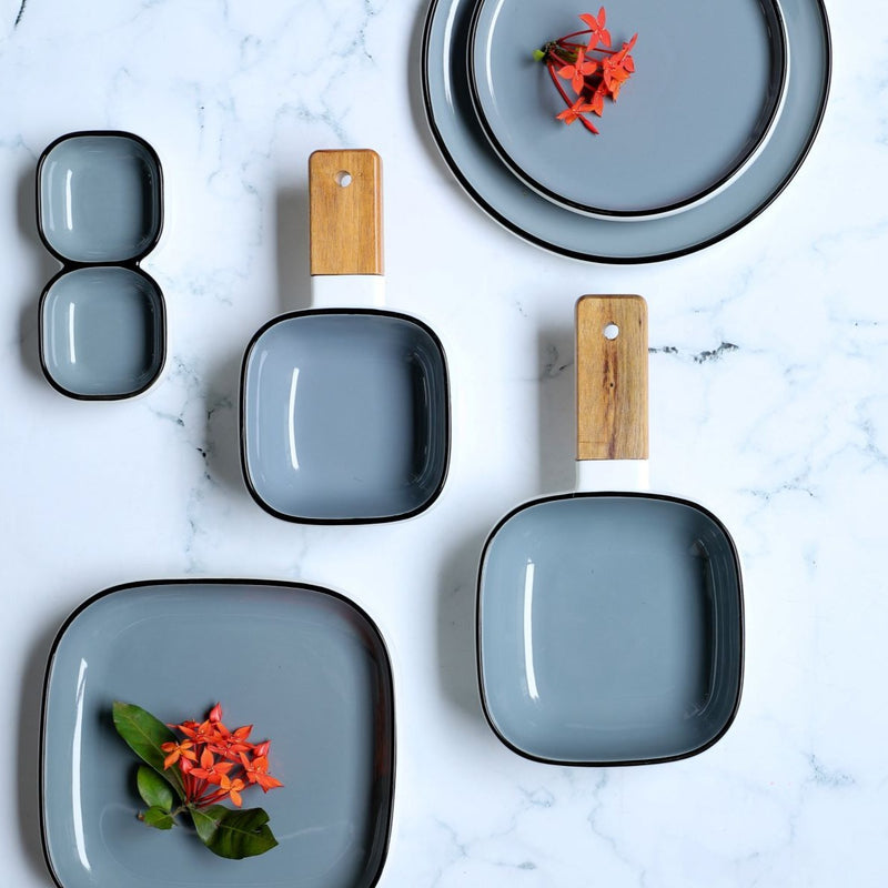 Grey Bowl with Handle L - Serving bowls, noodle bowl, snack bowl, curry bowl | Bowls for dining & home decor