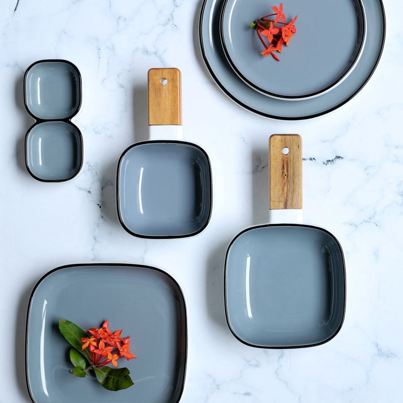 Grey Bowl with Handle S - Serving bowls, noodle bowl, snack bowl, curry bowl, popcorn bowls | Bowls for dining & home decor