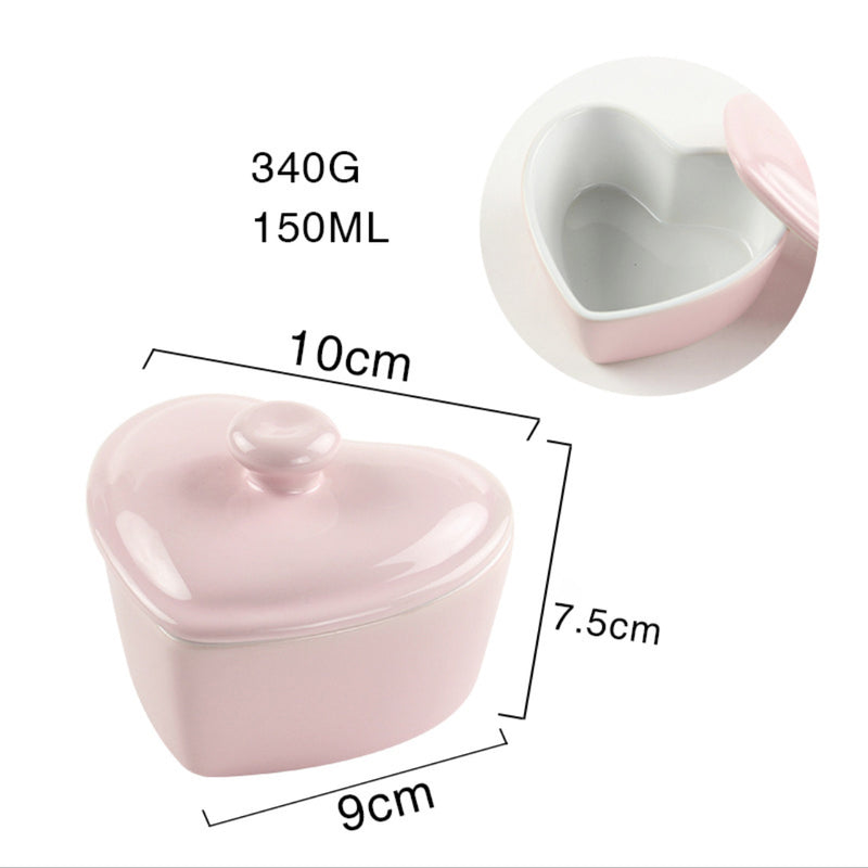 Heart Bowl With Lid - Baking Dish