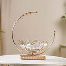 Lunar Crystal Glass Decor Bowl With Stand