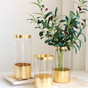 Straight Glass Vase Small - Flower vase for home decor, office and gifting | Home decoration items