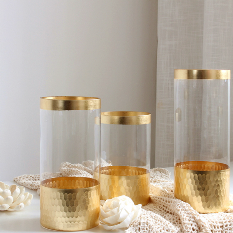 Straight Glass Vase Large - Flower vase for home decor, office and gifting | Home decoration items