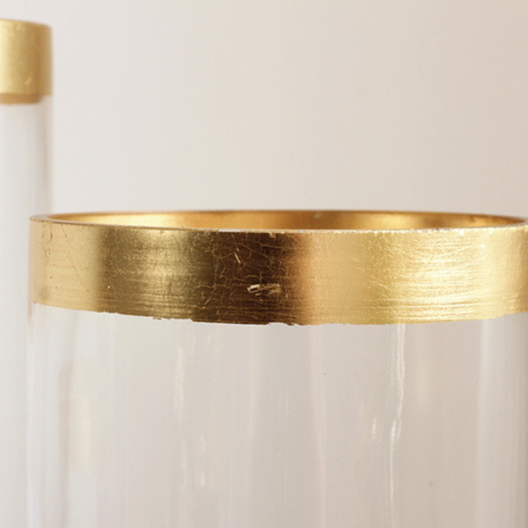 Straight Glass Vase Large - Flower vase for home decor, office and gifting | Home decoration items