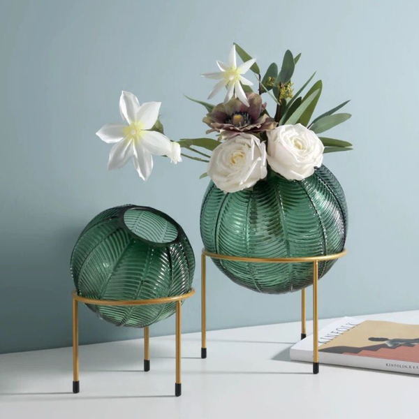 Large Globe Vase - Flower vase for home decor, office and gifting | Home decoration items