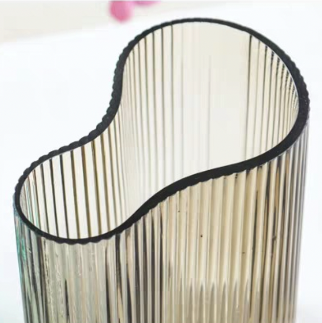 Large Contemporary Glass Vase - Flower vase for home decor, office and gifting | Home decoration items