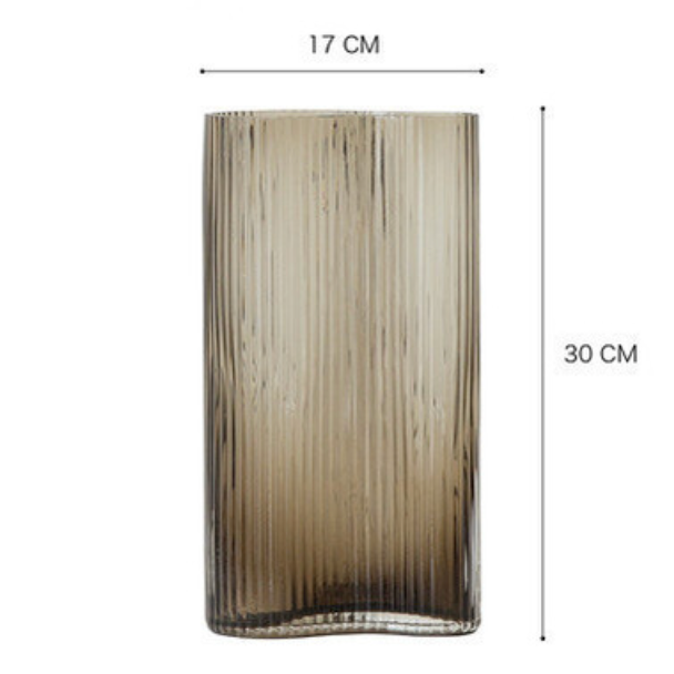 Large Contemporary Glass Vase - Flower vase for home decor, office and gifting | Home decoration items