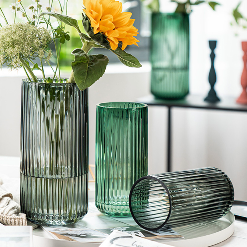 Large Glass Tube Vase - Flower vase for home decor, office and gifting | Home decoration items