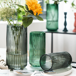 Small Glass Tube Vase - Flower vase for home decor, office and gifting | Home decoration items