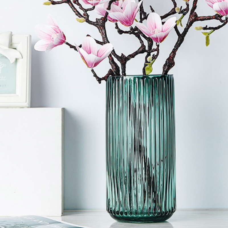 Large Glass Tube Vase - Flower vase for home decor, office and gifting | Home decoration items