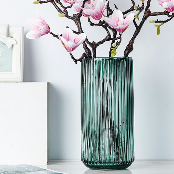 Small Glass Tube Vase - Flower vase for home decor, office and gifting | Home decoration items