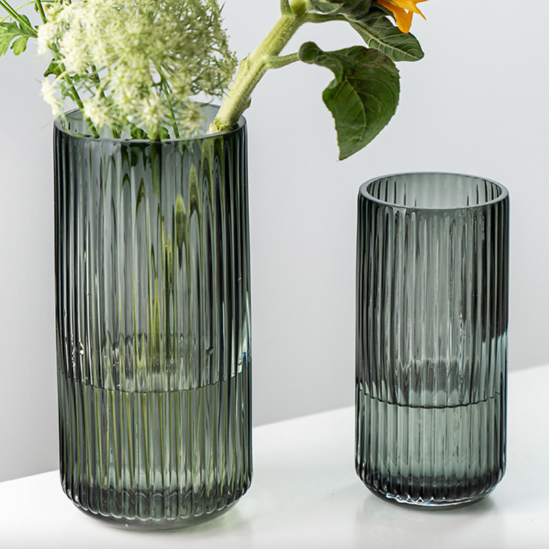 Large Glass Tube Vase - Flower vase for home decor, office and gifting | Home decoration items