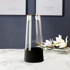 Large Modern Glass Vase - Flower vase for home decor, office and gifting | Home decoration items