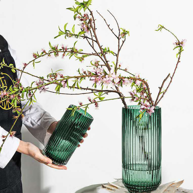 Large Glass Tube Vase - Flower vase for home decor, office and gifting | Home decoration items