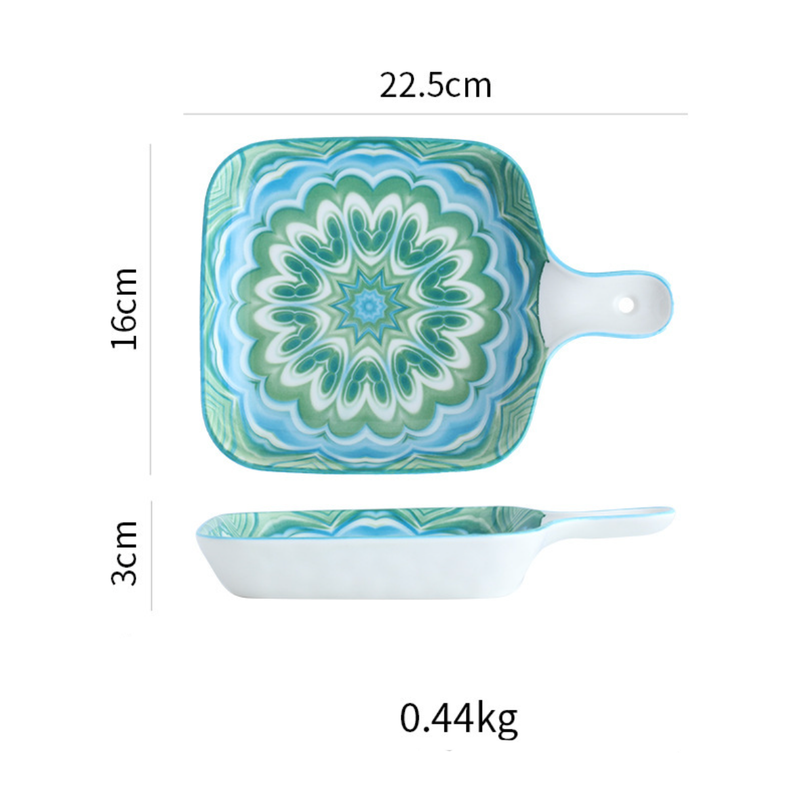 Mandala Baking Plate - Ceramic platter, serving platter, fruit platter | Plates for dining table & home decor