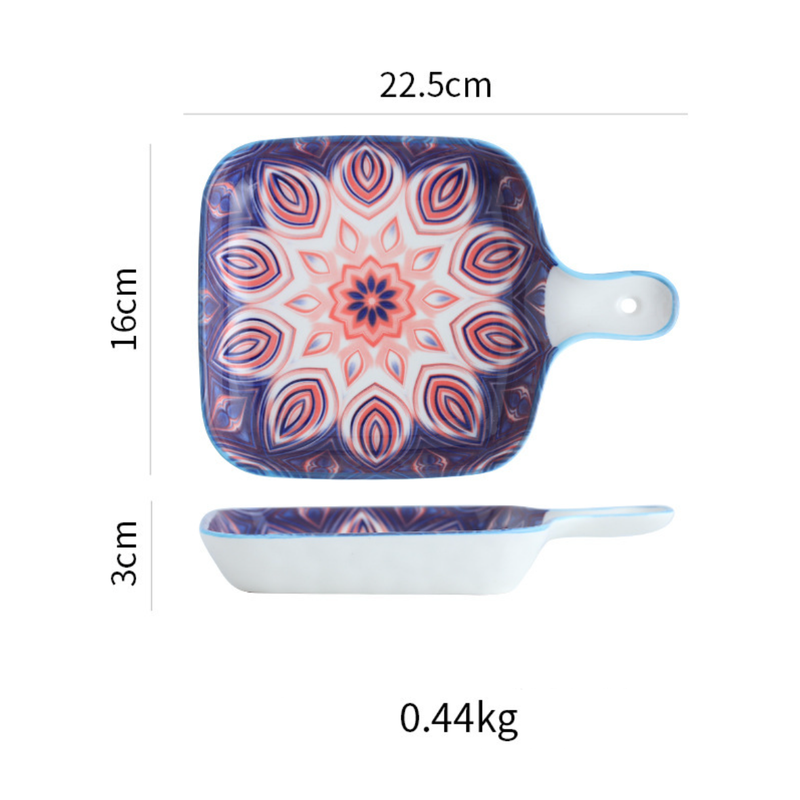 Mandala Baking Plate - Ceramic platter, serving platter, fruit platter | Plates for dining table & home decor