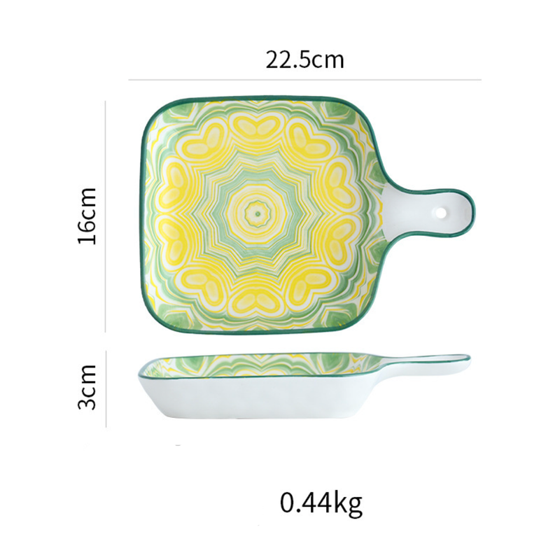 Mandala Baking Plate - Ceramic platter, serving platter, fruit platter | Plates for dining table & home decor