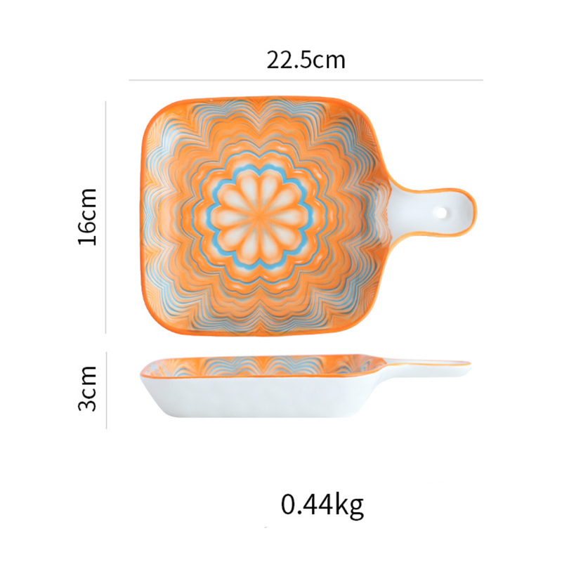 Mandala Baking Plate - Ceramic platter, serving platter, fruit platter | Plates for dining table & home decor